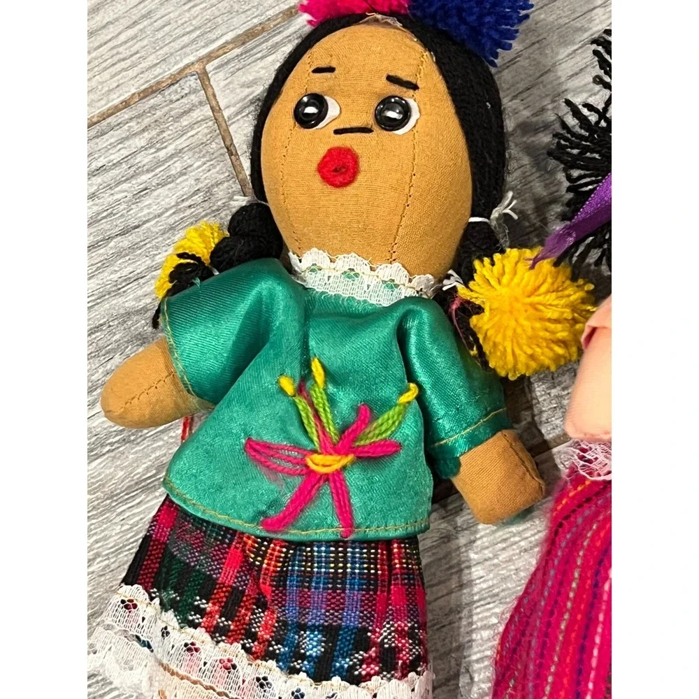 Mexican Rag‎ Dolls Set 2 Navajo Traditional Maria Folk Art Handmade Otomi Native